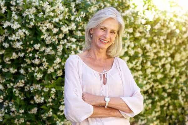 Older woman happy with urinary incontinence treatment Buckingham